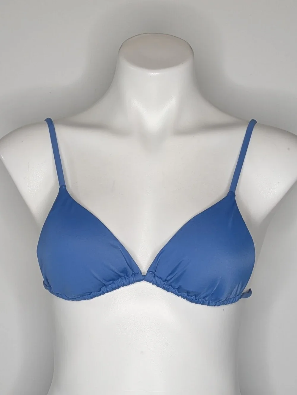 RVCA Blue Strappy Triangle Bikini Top S
